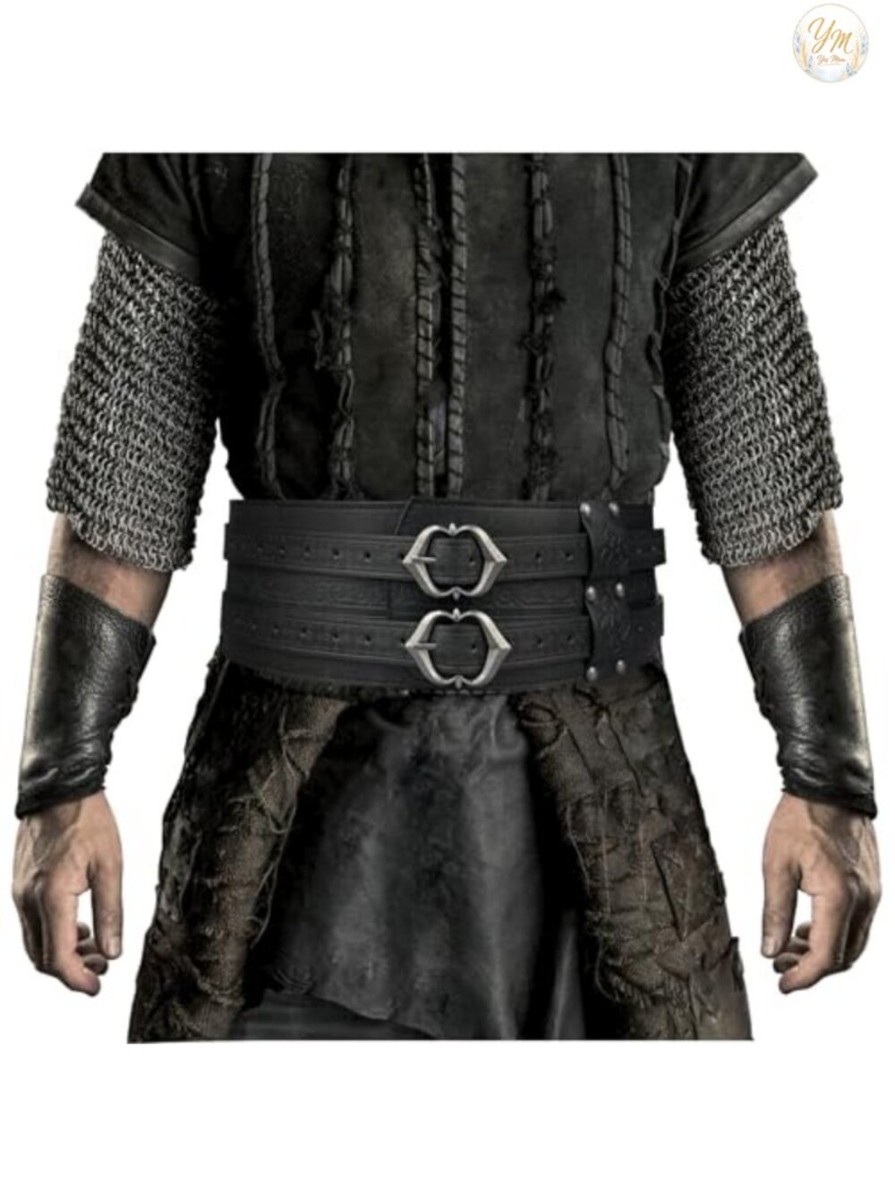 Viking Wide Faux Leather Armor Corset Belt LARP Medieval Costume
